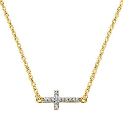 18K COLGANTE CRUZ CON...
