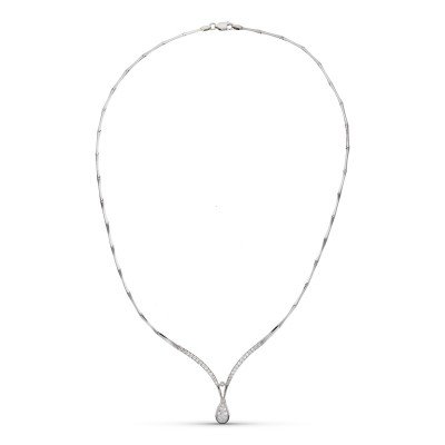 18K GARGANTILLA ORO BLANCO...