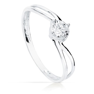 18K SOLITARIO ORO BLANCO...