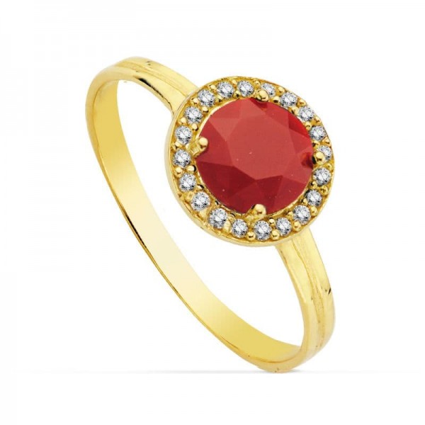 18K SORTIJA ORO AMARILLO MOTIVO...