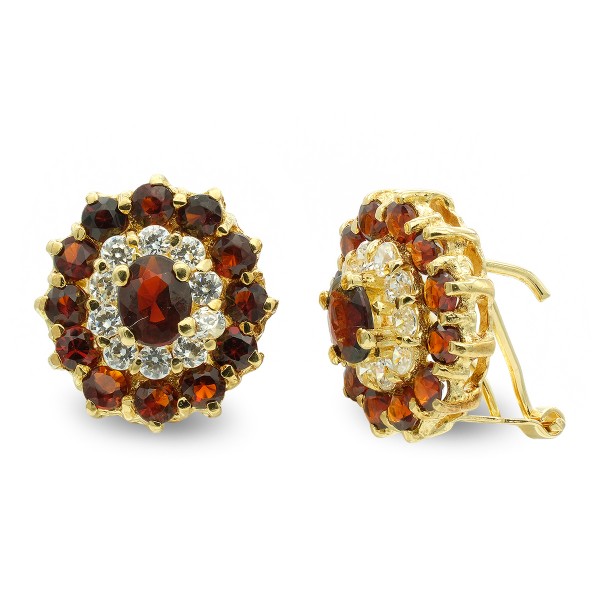 18K PENDIENTES ORO AMARILLO OVAL CON...