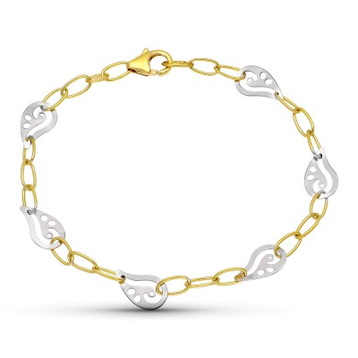 18K PULSERA ORO BICOLOR...