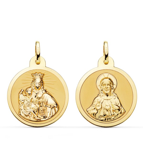 18K ESCAPULARIO VIRGEN DEL CARMEN Y...
