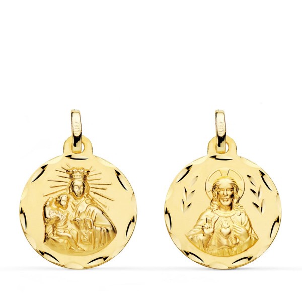 18K ESCAPULARIO CORAZON DE JESUS Y...