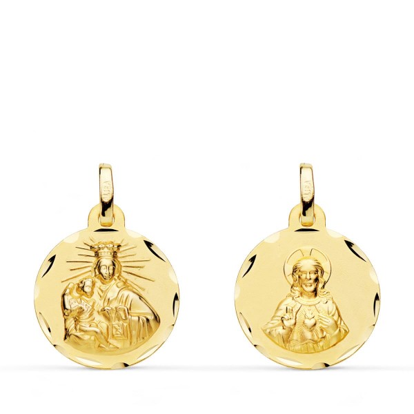 18K ESCAPULARIO CORAZON DE JESUS Y...