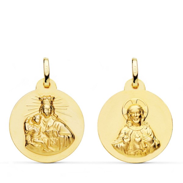 18K ESCAPULARIO VIRGEN DEL CARMEN Y...