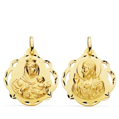 18K ESCAPULARIO VIRGEN DEL...