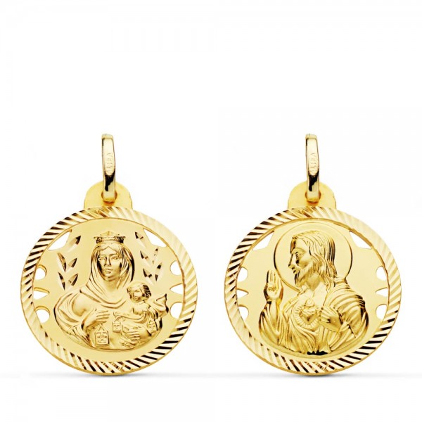 18K ESCAPULARIO HELICE CALADO VIRGEN...