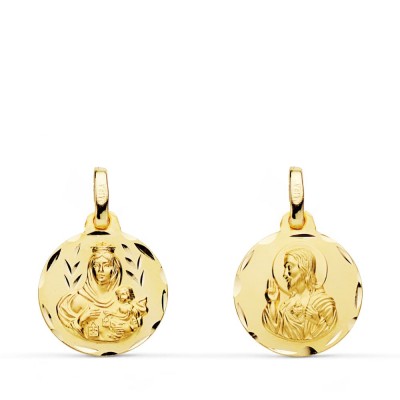 18K ESCAPULARIO TALLADO...