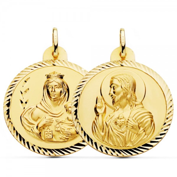 18K ESCAPULARIO HELICE VIRGEN CARMEN...