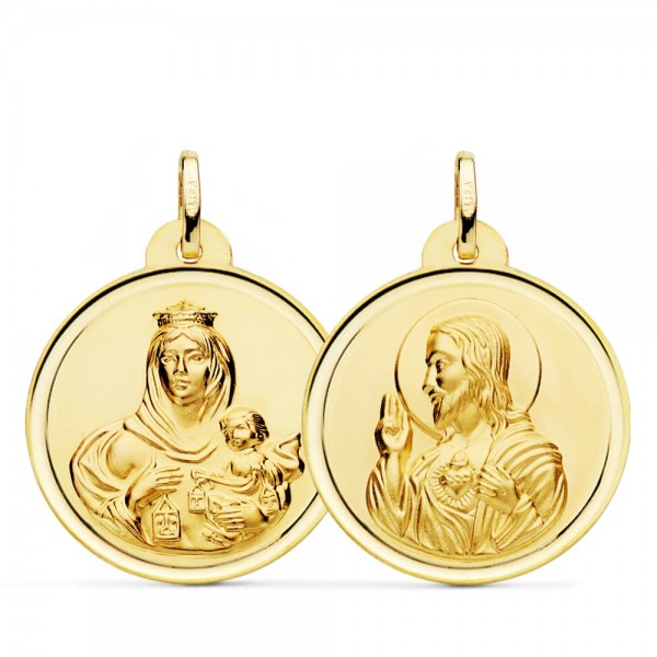 18K ESCAPULARIO VIRGEN DEL CARMEN...