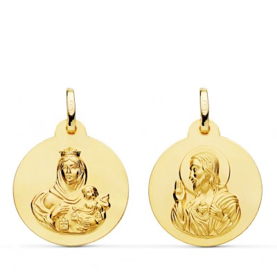 18K ESCAPULARIO LISO VIRGEN...