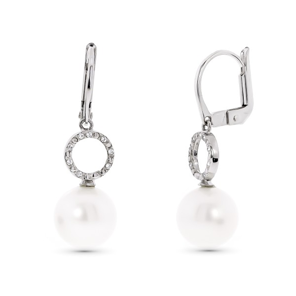 18K PENDIENTES ORO BLANCO MOTIVO...