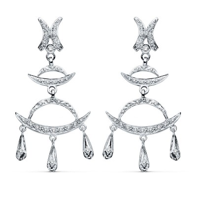 18K PENDIENTES ORO BLANCO...