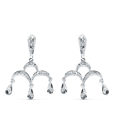 18K PENDIENTES ORO BLANCO...