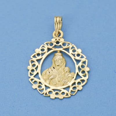18K MEDALLA VIRGEN DEL...