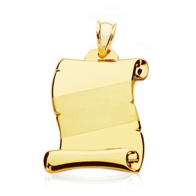 18K CHAPA PERGAMINO LISO...