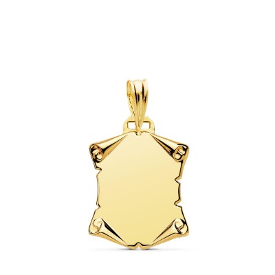 18K CHAPA PERGAMINO LISO...