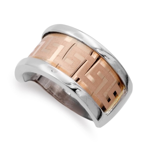 18K SORTIJA ORO BICOLOR ( ROSA BLANCO...