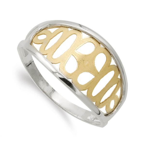 18K SORTIJA ORO BICOLOR CALADA 11 MM...