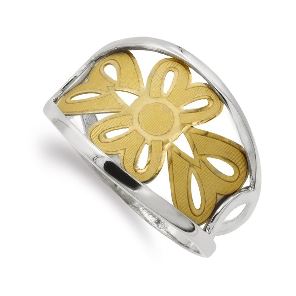 18K SORTIJA ORO BICOLOR CALADA ANCHO...