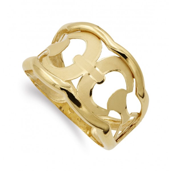 18K SORTIJA ORO AMARILLO CALADA CON...