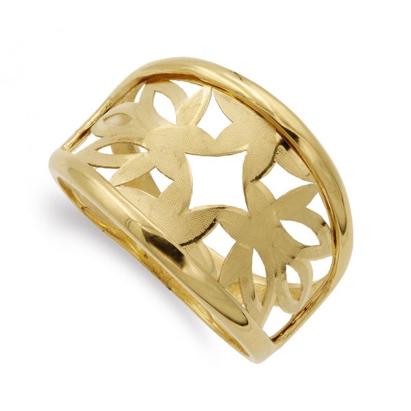 18K SORTIJA ORO AMARILLO CALADA ANCHO...