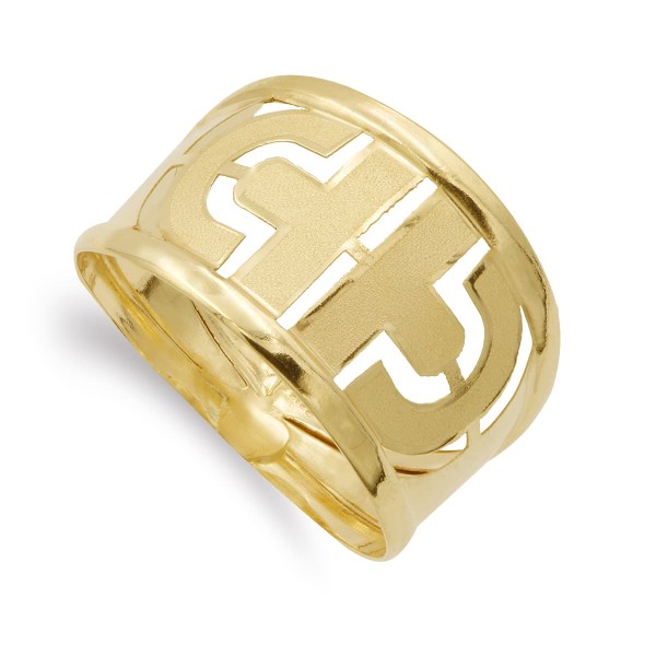 18K SORTIJA ORO AMARILLO CALADA MATE...