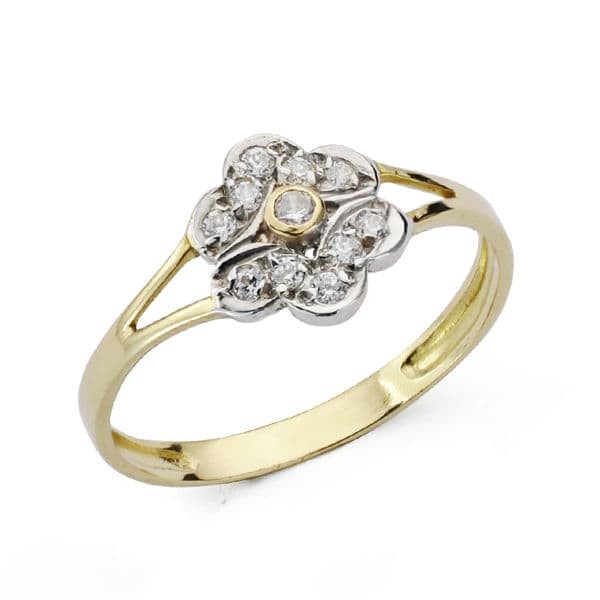 18K SORTIJA JUEGO COMUNION BICOLOR...