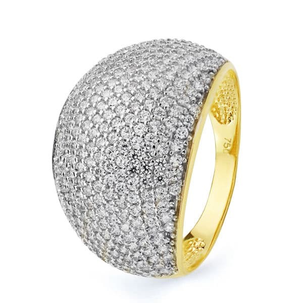 18K SORTIJA ORO BICOLOR CIRCONITAS