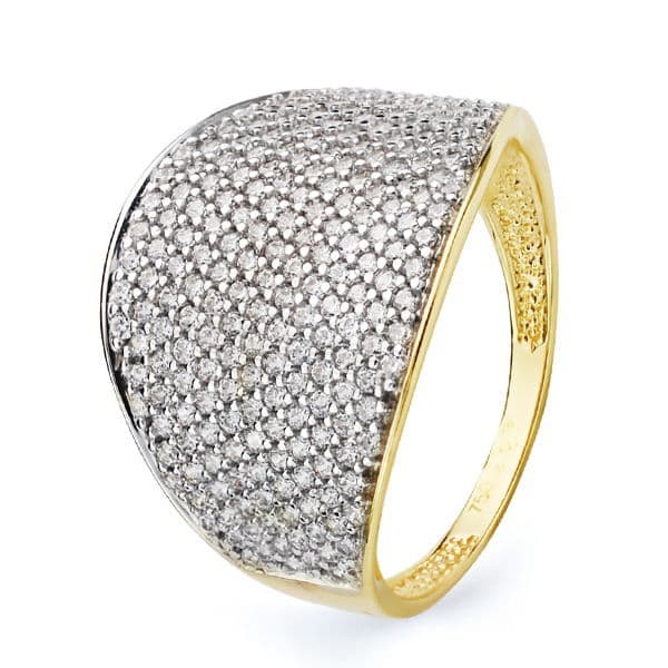 18K SORTIJA ORO BICOLOR CIRCONITAS