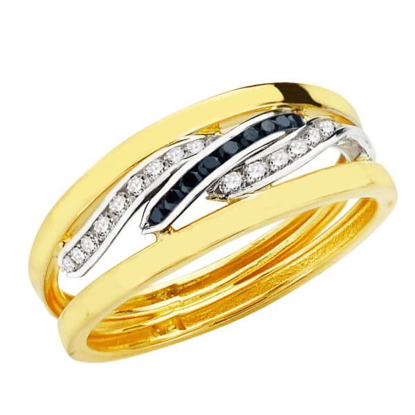 18K SORTIJA BICOLOR CIRCONITAS 8 MM