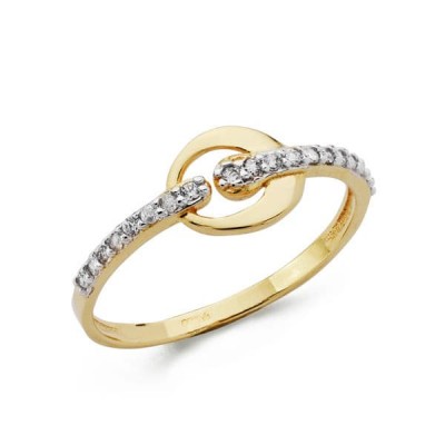 18K SORTIJA BICOLOR CIRCONITAS