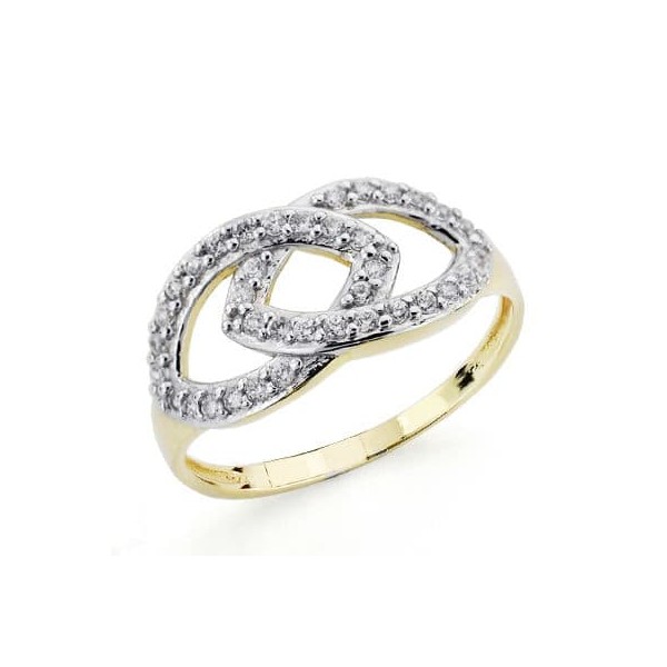 18K SORTIJA BICOLOR 38 CIRCONITAS