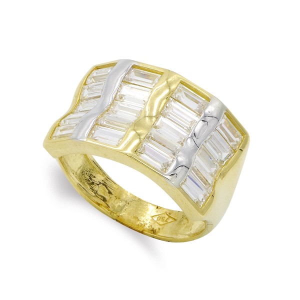 18K SORTIJA ORO BICOLOR BARRITAS Y...