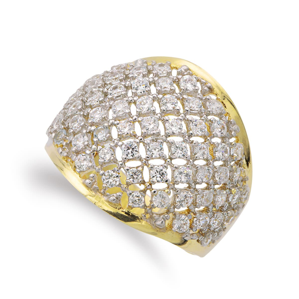 18K SORTIJA ORO BICOLOR ANCHA CON...