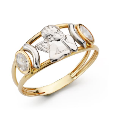 18K SORTIJA BICOLOR ANGELITO