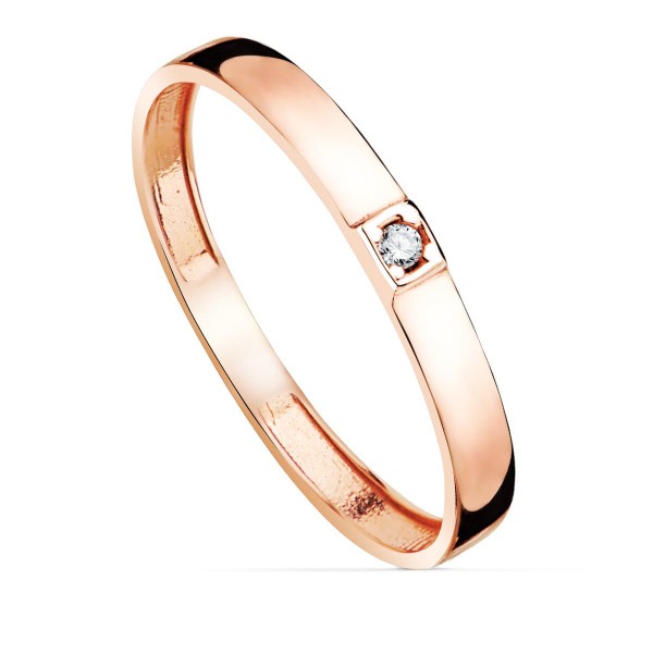 18K SORTIJA ORO ROSA BRILLO 1...