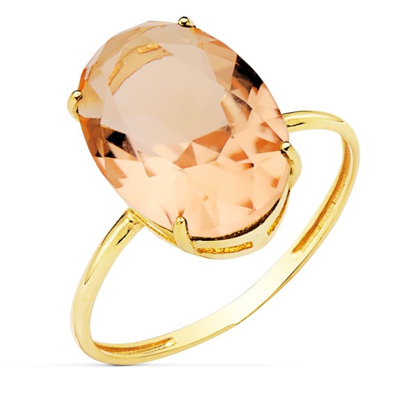 18K SORTIJA ORO AMARILLO PIEDRA OVAL...