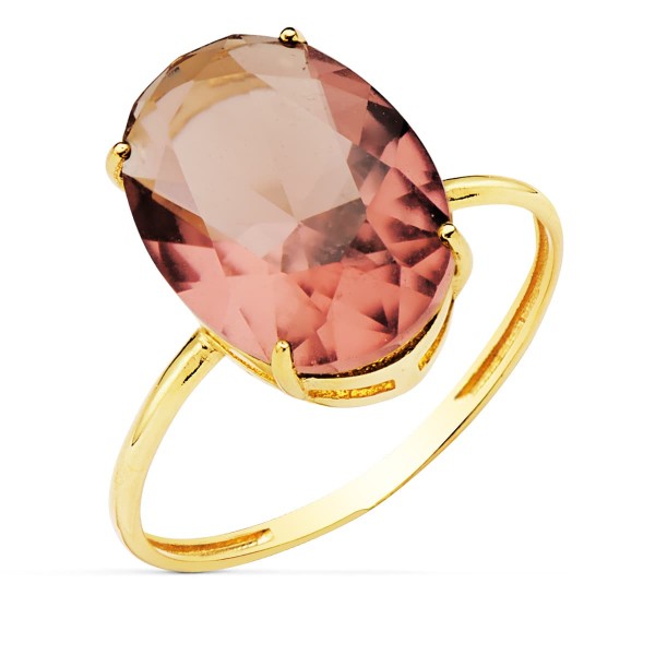 18K SORTIJA ORO AMARILLO PIEDRA OVAL...