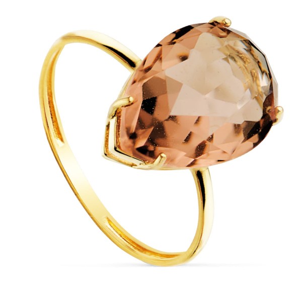 18K SORTIJA ORO AMARILLO PIEDRA TALLA...