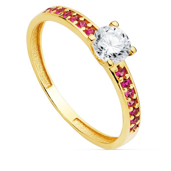 18K SOLITARIO ORO AMARILLO GARRAS...