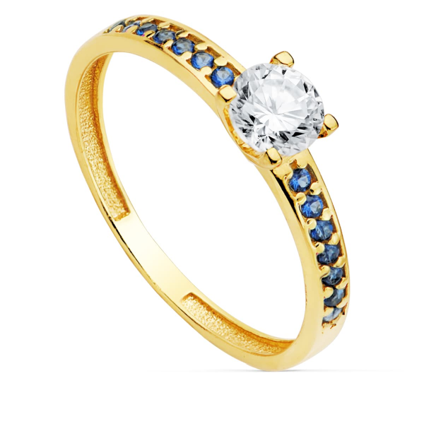 18K SOLITARIO ORO AMARILLO GARRAS...