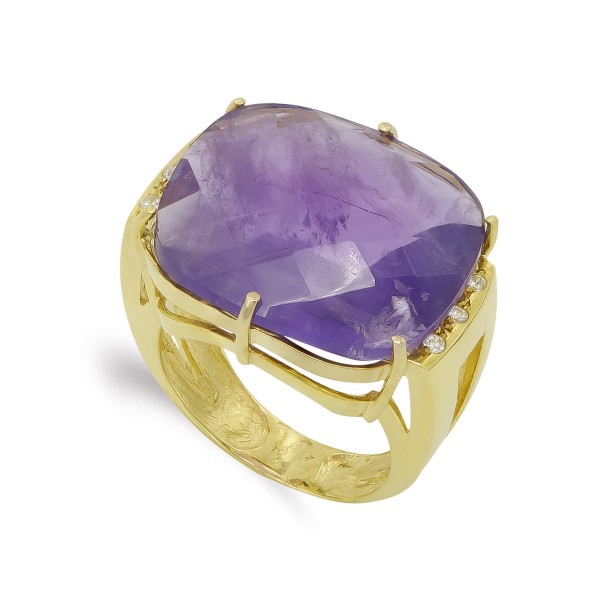 18K SORTIJA ORO AMARILLO PIEDRA DE...