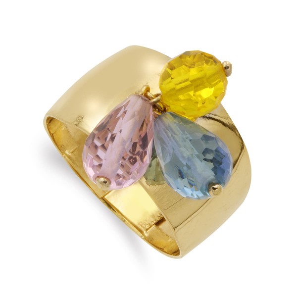 18K SORTIJA ORO AMARILLO TRES PIEDRAS...