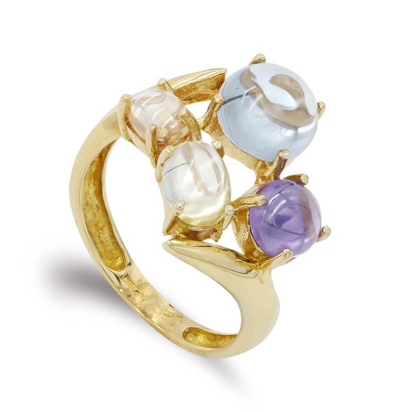 18K SORTIJA ORO AMARILLO PIEDRAS...