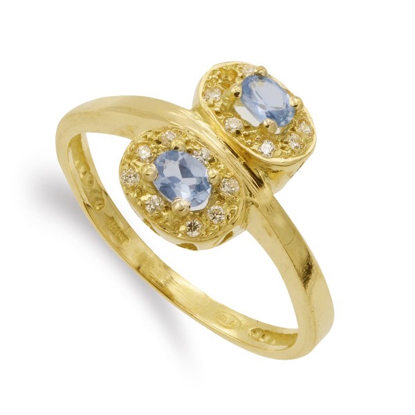 18K SORTIJA ORO AMARILLO PIEDRAS...