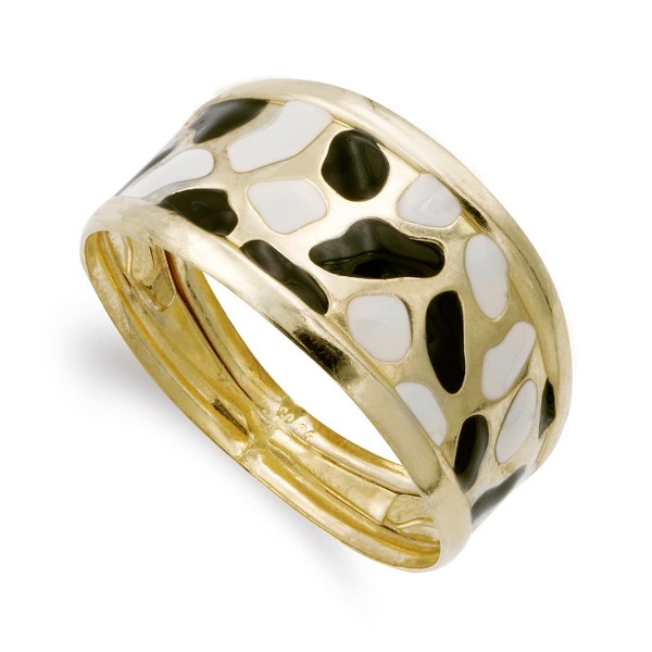 18K SORTIJA ORO AMARILLO ESMALTADA...