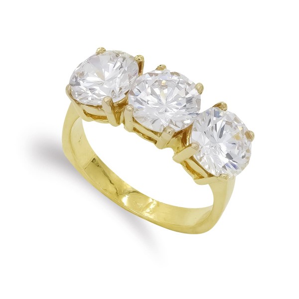 18K SORTIJA TRESILLO ORO AMARILLO CON...