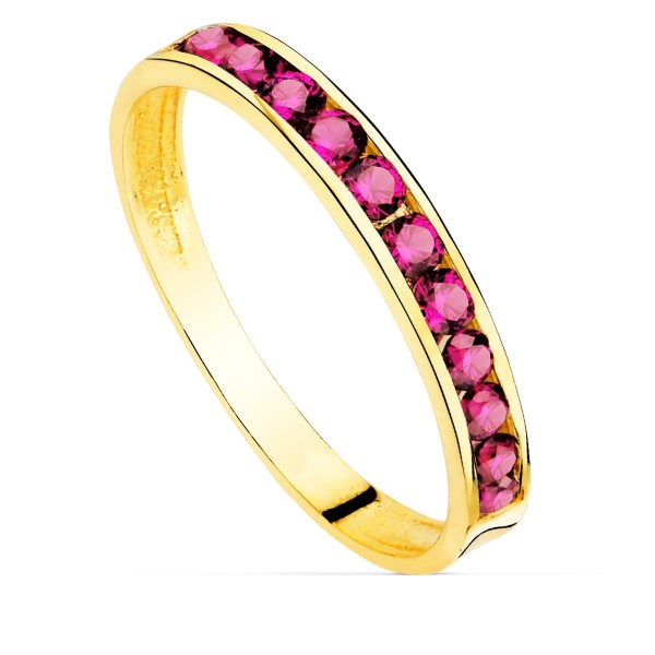 18K SORTIJA ORO AMARILLO CIRCONITAS...